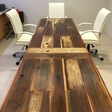 Custom Made Extra Long Reclaimed Wood Conference Table