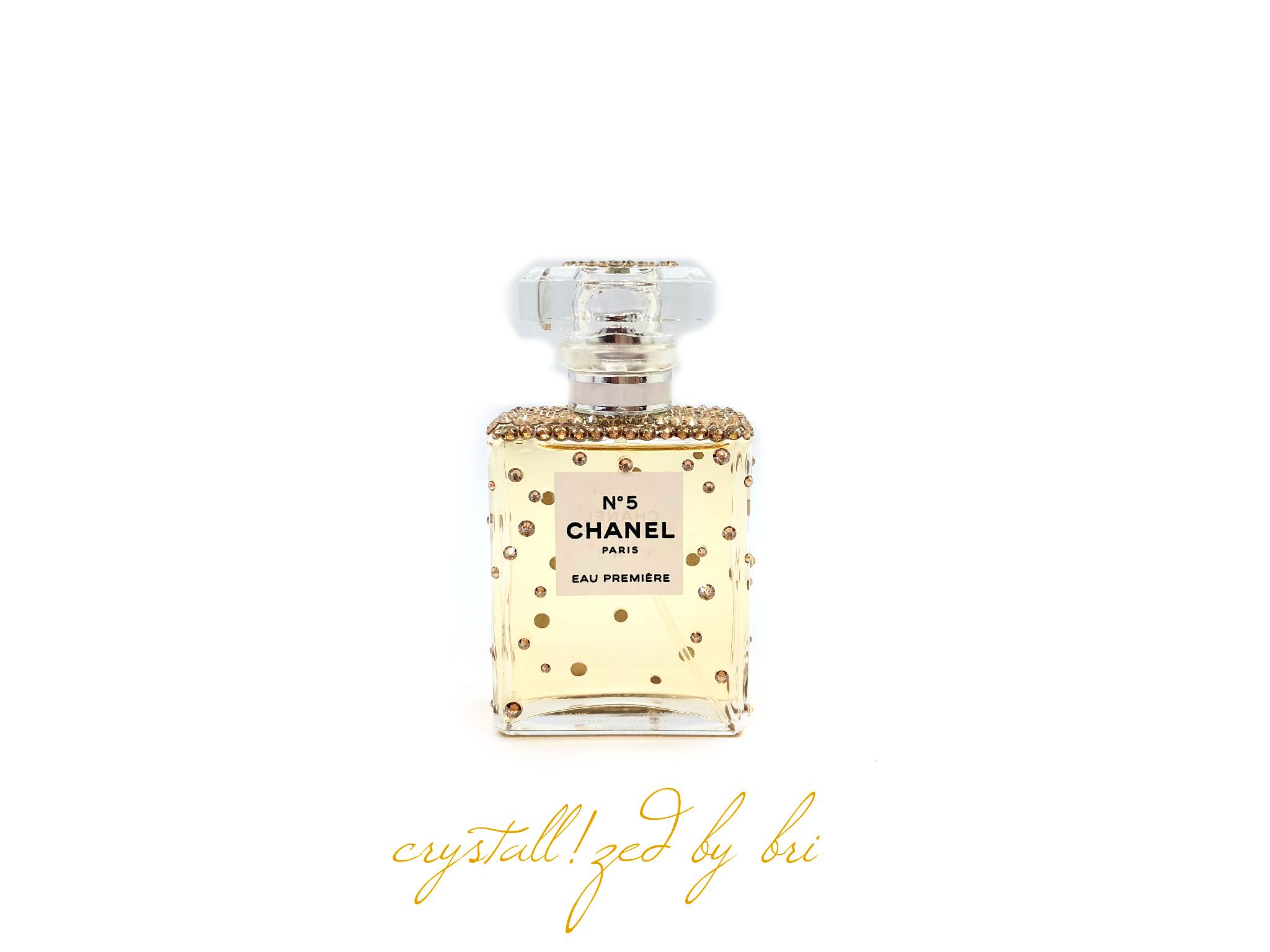 Handmade Custom Crystallized Chanel No. 5 Perfume Bottle Beauty 