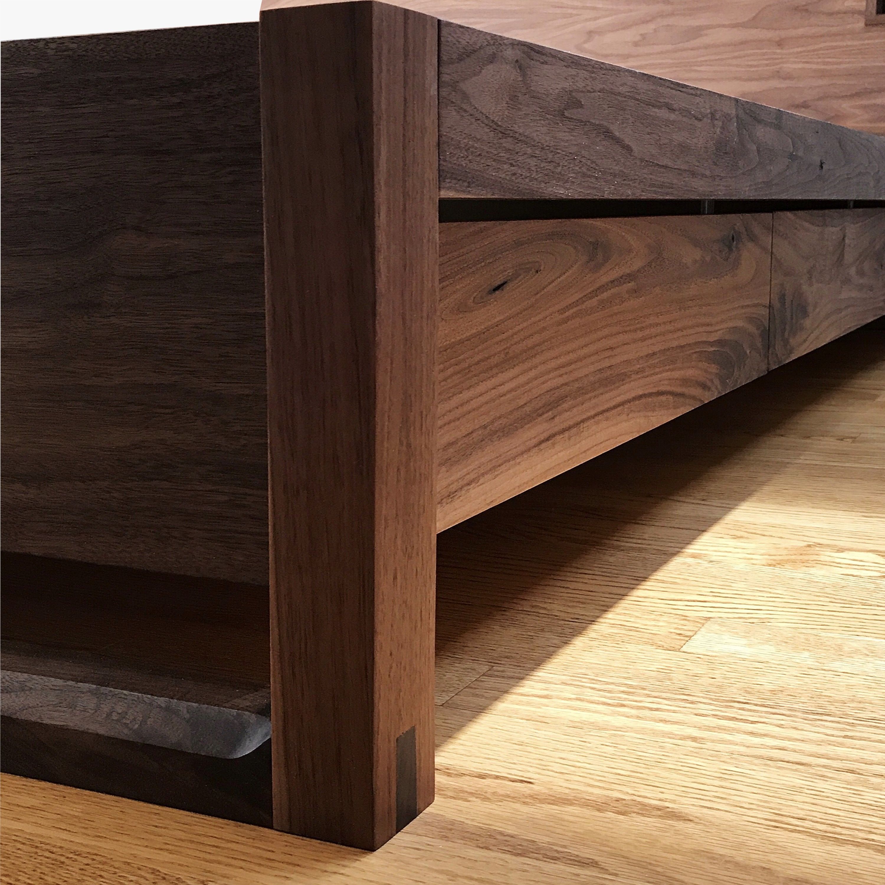 Buy Hand Crafted Slanted Headboard Storage Bed, made to order from