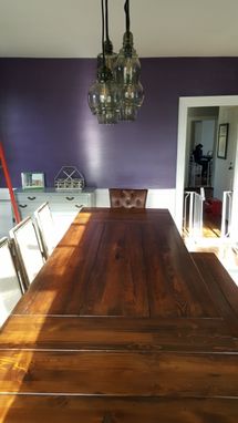 Custom Made Reclaimed Hemlock Farmhouse Style Table And Bench
