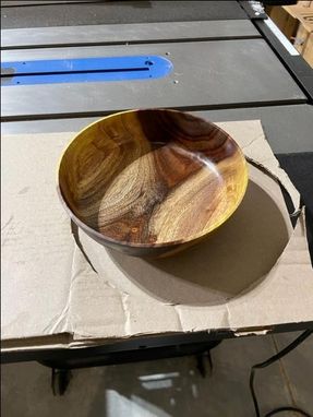 Custom Made Turned Wooden Bowl - Sissoo: Indian Rosewood