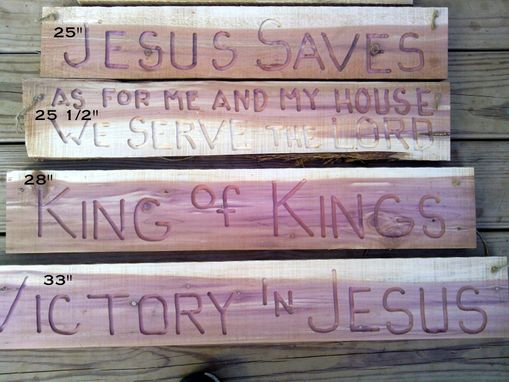 Custom Made Large-Sized Wooden Signs With Religious Engravings