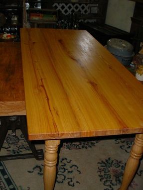 Custom Made 7 Foot Golden Cypress Harvest Table