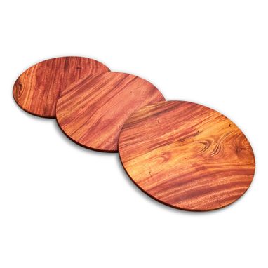 Custom Made Handcrafted African Mahogany Round Cutting/Cheese Board