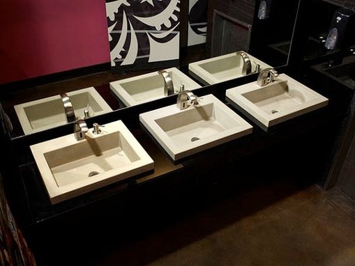 Custom Made Gold On Gold Concrete Sinks