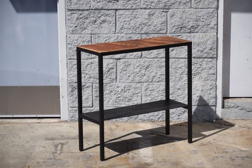 Custom Made Chevron Wood End Table