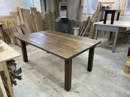 Custom Made Farmhouse Dining Tables And Bench
