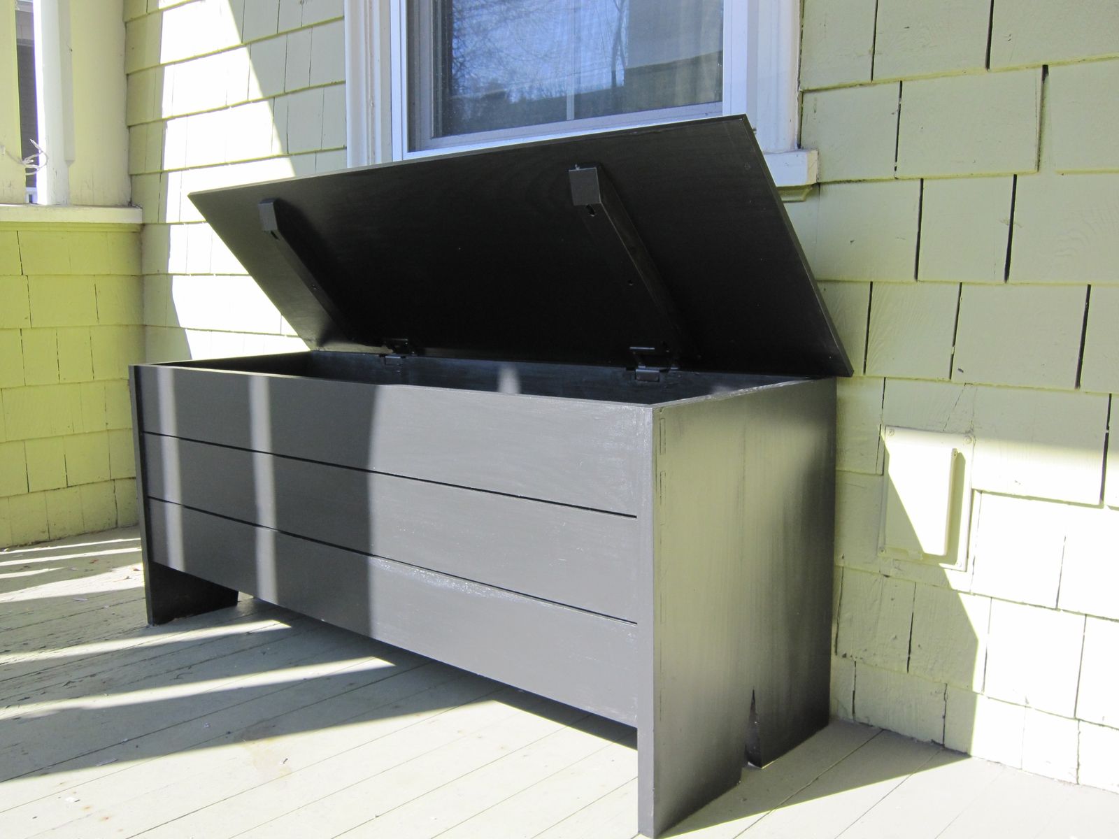Hand Crafted Outdoor Storage Bench by Newton Fine 