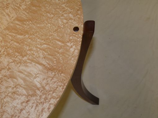 Custom Made End Table In Mahogany And Bird's Eye Maple
