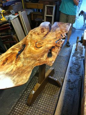 Custom Made Golden Flame Tree/Copper Pod Bar Table