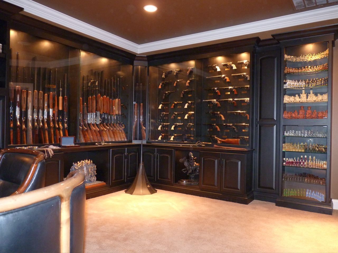 Hand Crafted Built In Gun Display Cabinets By Blue Company Inc Hand Crafted Built In Gun Display Cabinets By Blue Company Inc Custommade