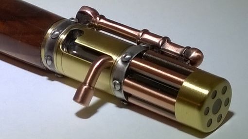 Custom Made Steampunk Pen In Cocobolo And Antique Brass And Copper