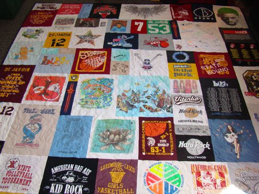 Hand Made King Size Custom Tshirt Quilt by 3 Stitch Creations ...