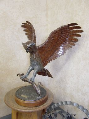 Custom Made Great Horned Owl Sculpture