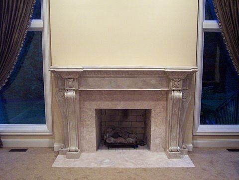 Custom Made Fireplace Mantle And Corbels