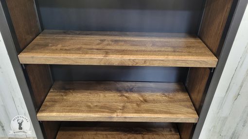 Custom Made Walnut Bookshelf, Rustic Shelf, Walnut Shelves, Free Standing Shelf