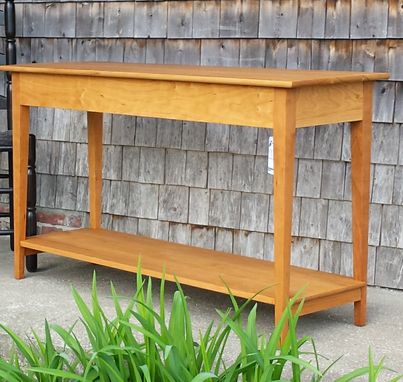 Custom Made Shaker Sofa Table With Shelf