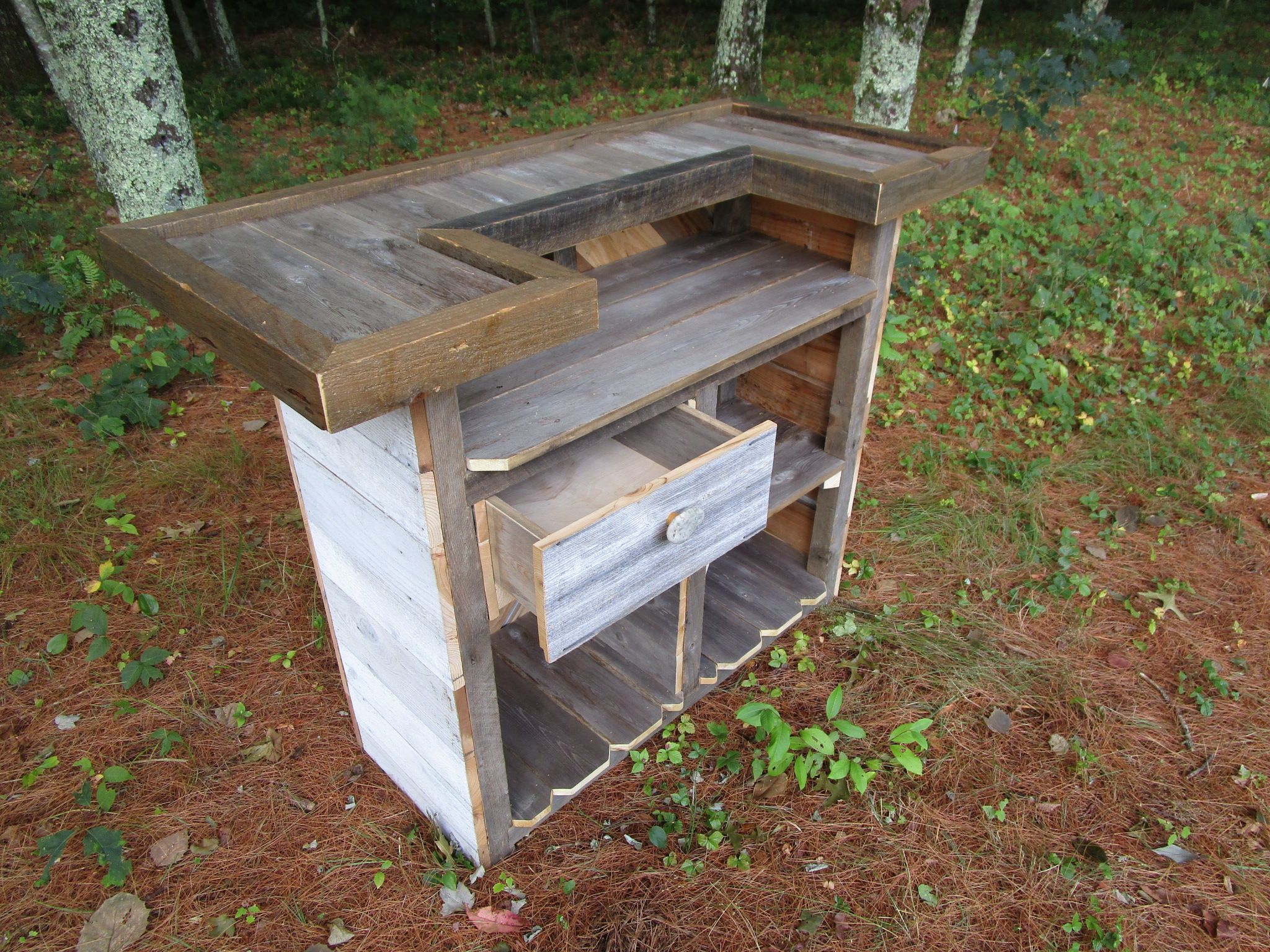 Custom Made Rustic Mini Bar by KL Design, Inc.