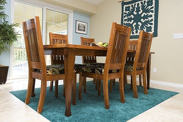Custom Hawaiian Curly Koa Dining Table And Chair By Keaau Fine Art Custom Hawaiian Curly Koa Dining Table And Chair By Keaau Fine Art Custommade