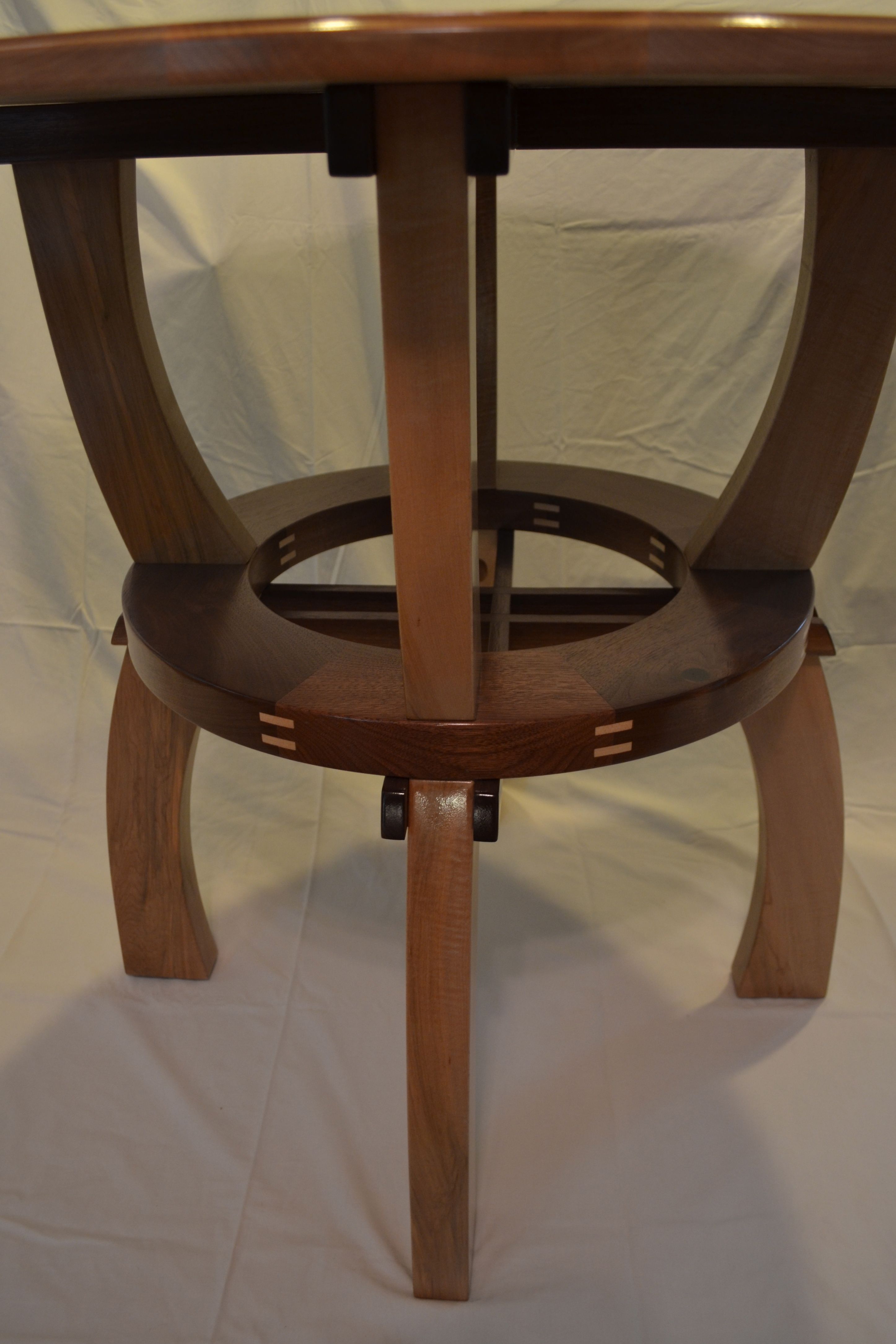 Hand Made Communion Table With Church Logo Inlaid In Top With Matching Table Top Podium by White