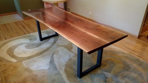 Custom Made Walnut Live Edge Dining Table