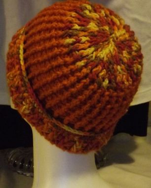 Custom Made Crochet Burned Orange Infinty Hat And Scarf