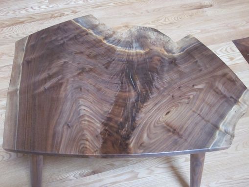 Custom Made Natural Edge Walnut End Table