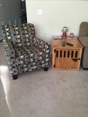 Custom Made Dog Crate End Table