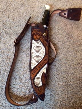 Custom Made Rattlesnake And Gator Knife Sheathe And Holster