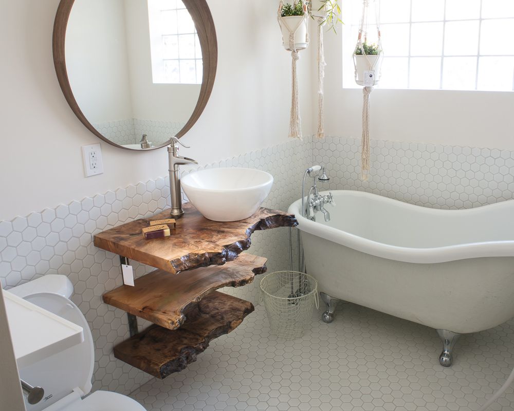 Live Edge Oak Bathroom Shelves Vanity Tops