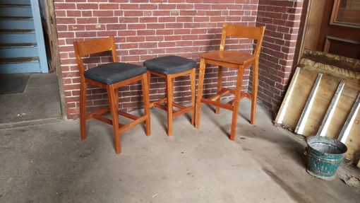 Custom Made Bar Stool In Cherry