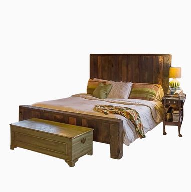 Custom Made Mountain Man Reclaimed Rustic 4 Drawer Platform Bed