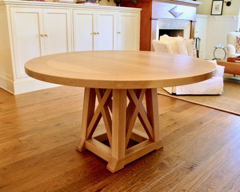 Custom Made Custom Oak Barrel-Style Dining Table
