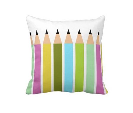 Custom Made Multicolor Pillow - Baby Room Pillow - Pencil Pillow- Fun Pillow