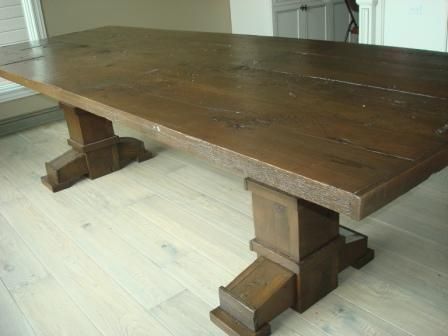 Custom Made Reclaimed Wood Dining And Sofa Table Set.