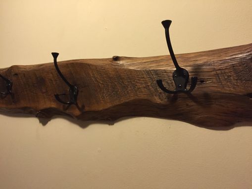 Custom Made Reclaimed Oak Coat Rack