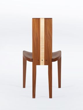 Custom Made Dining Chairs Handmade In Solid Mahogany & Maple Wood, Available As Single Or Set Of "Gazelle"