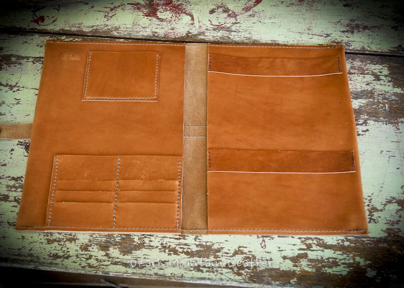 Hand Crafted Custom Leather Padfolio Made With Or Without Name by Ozark