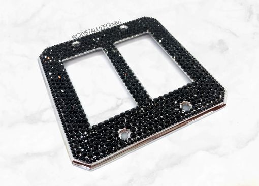 Custom Made Rocker Crystallized Wall Light Switch Plate Bling Genuine European Crystals Bedazzled