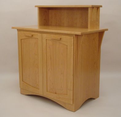 Custom Made Solid Cherry Recycling Cabinet