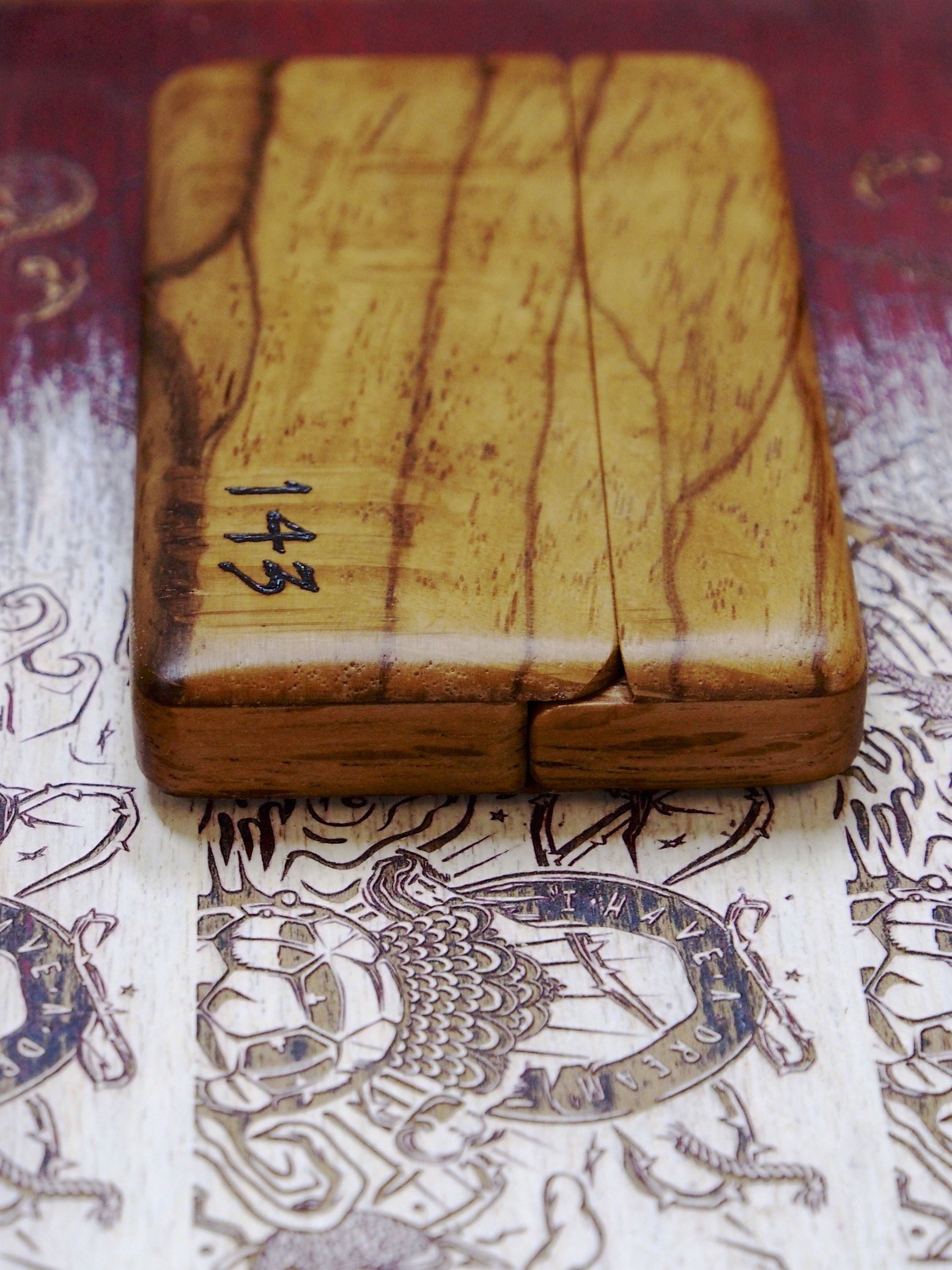 Buy Custom Made Wood Wallet And Business Card Holder, made to order