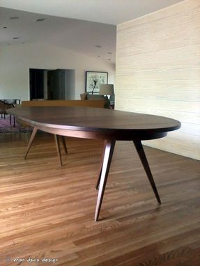 Custom Made Solid Walnut Tripod Oval Expanding Dining Table