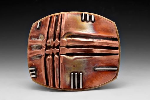 Custom Made Fold-Form Belt Buckle, In Copper, Brass, Sterling Silver, And Bronze