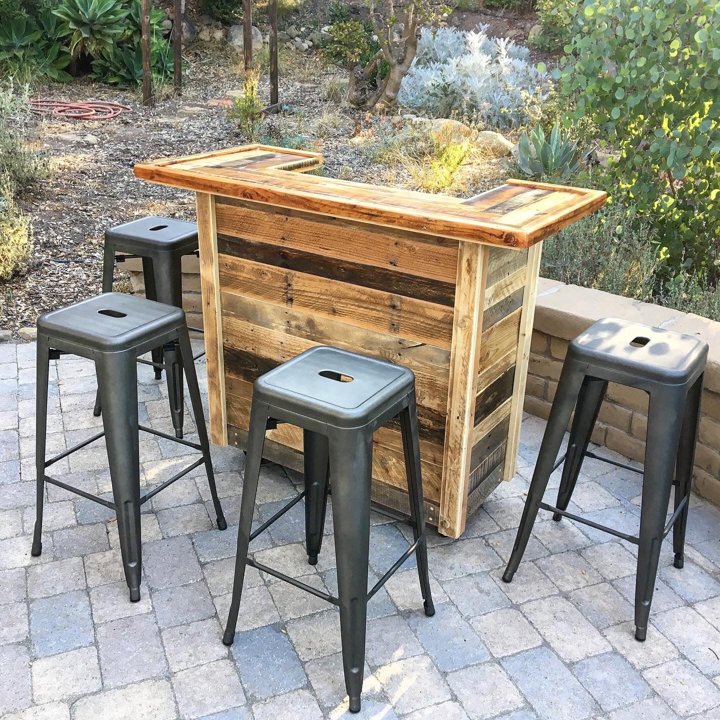 Custom Made Reclaimed Wood Home Bar by A.M.Abbott Designs