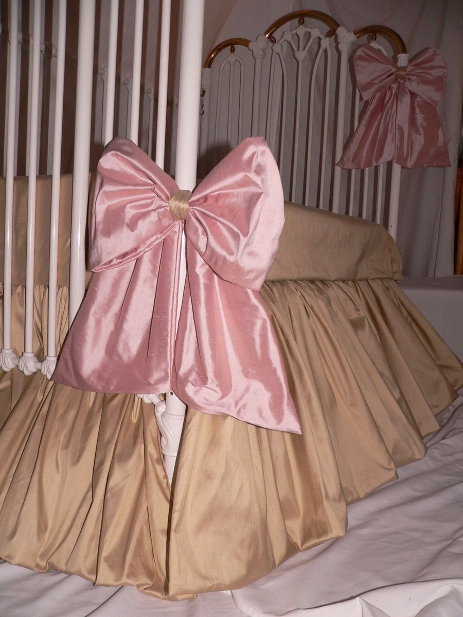 Custom Made Simply Silk Crib Bedding by Caty's Cribs