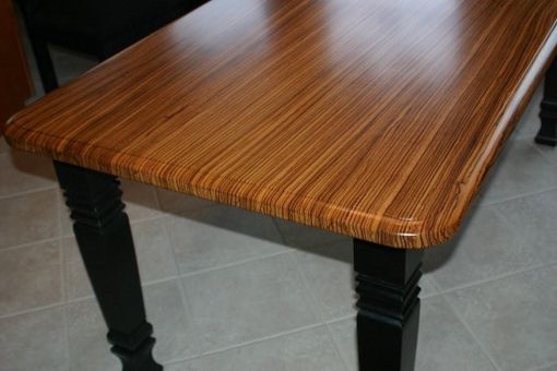 Custom Made Zebrawood Kitchen Table