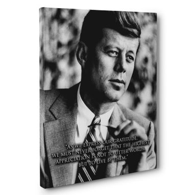 Custom Made John F. Kennedy Motivation Quote Canvas Wall Art