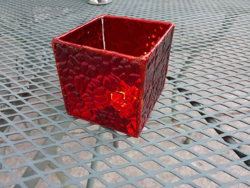 Custom Made Stained Glass Candle Holder