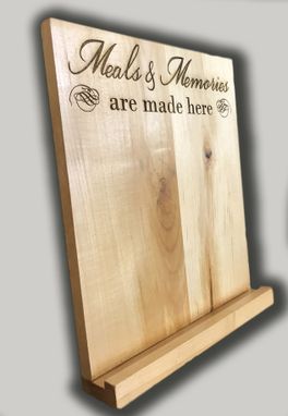 Custom Made Pine Laser Engraved, Personalized Ipad/Recipe Book Holder