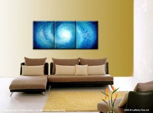 Custom Made Original Painting, Abstract Art, Blue White Seascape Original Painting, Impasto Storm Hurricane